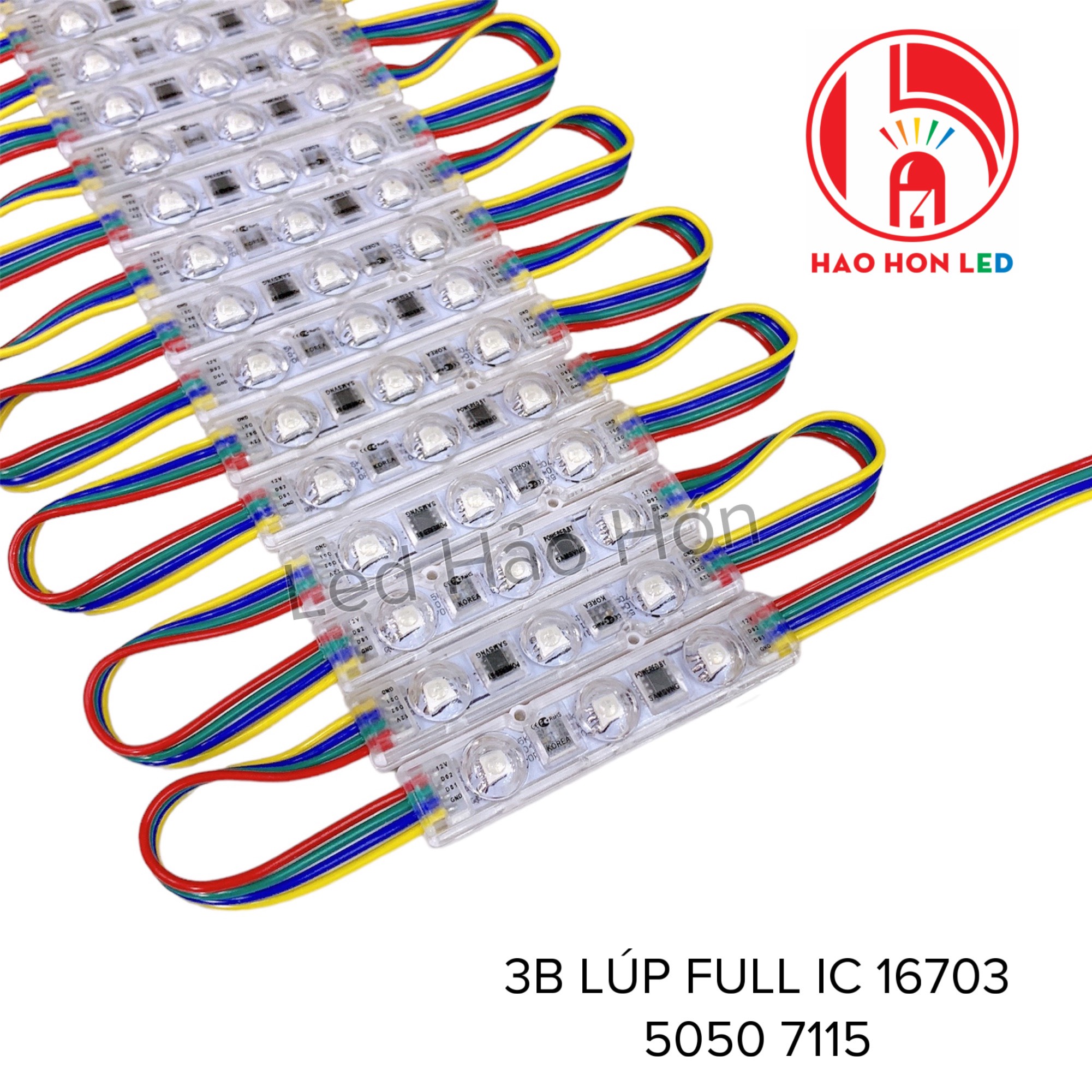 LED HẮT 3B FULL MÀU IC 16703 5050 7115